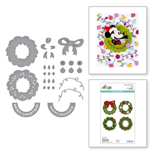 Classic Mouse Holiday Wreath Etched Dies