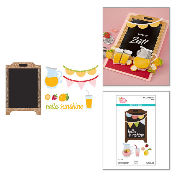 Pink Lemonade Stand Etched Dies with Simple Stories