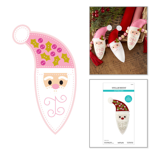 Felt Vintage Santa Etched Dies by Nichol Spohr