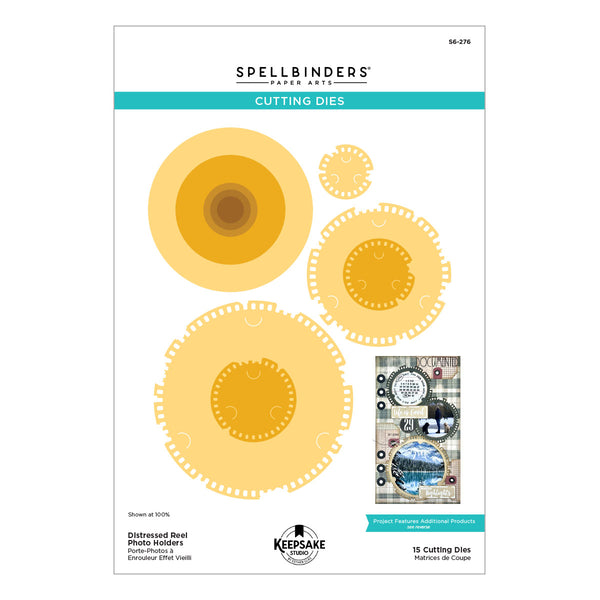 Distressed Reel Photo Holders Etched Dies by Esther Glas - Nov 19 Consumer Launch Date