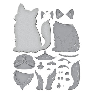 Big Cat Etched Dies from the Bibi's Cats and Pugs Collection by Bibi Cameron
