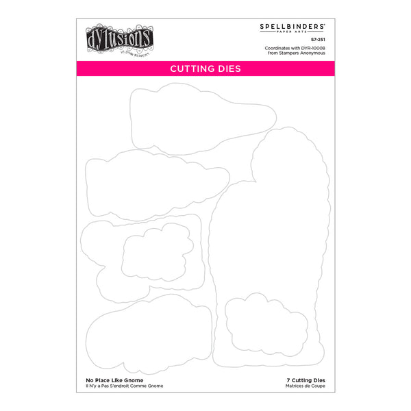 No Place Like Gnome Etched Dies for Coordinating Stamp Set by Dyan Reaveley
