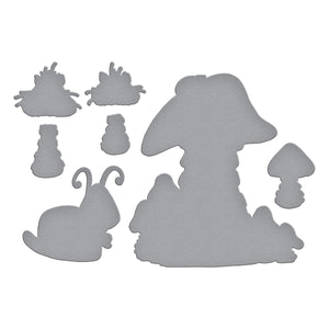 Toadstool Tales Etched Dies for Coordinating Stamp Set by Dyan Reaveley