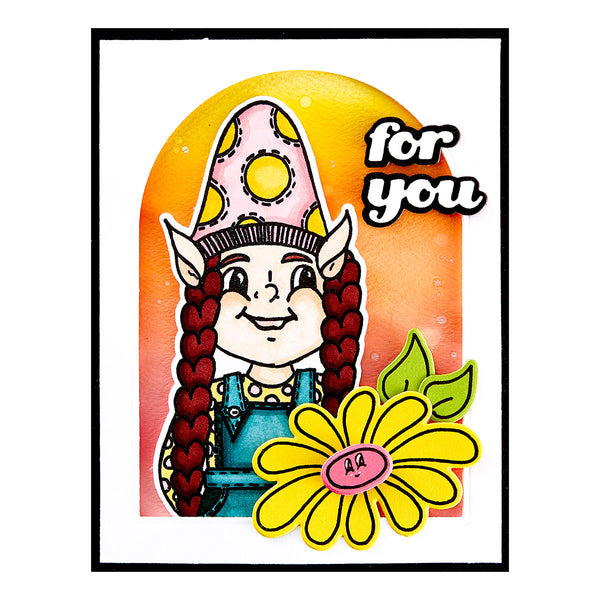 Gnome Sweet Gnome Etched Dies for Coordinating Stamp Set by Dyan Reaveley