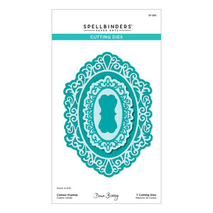 Cameo Frames Etched Dies from the Peacock Paradise Collection by Dawn Bibby
