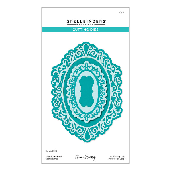 Cameo Frames Etched Dies from the Peacock Paradise Collection by Dawn Bibby