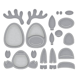 Felt Reindeer Etched Dies from the Felt Stitch & Create Collection by Nichol Spohr
