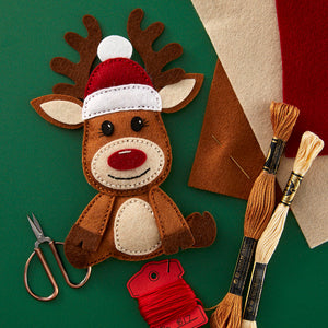 Felt Reindeer Etched Dies from the Felt Stitch & Create Collection by Nichol Spohr
