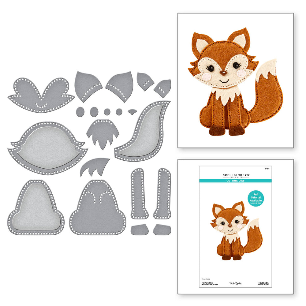 Felt Forest Fox Etched Dies from the Felt Stitch & Create Collection by Nichol Spohr