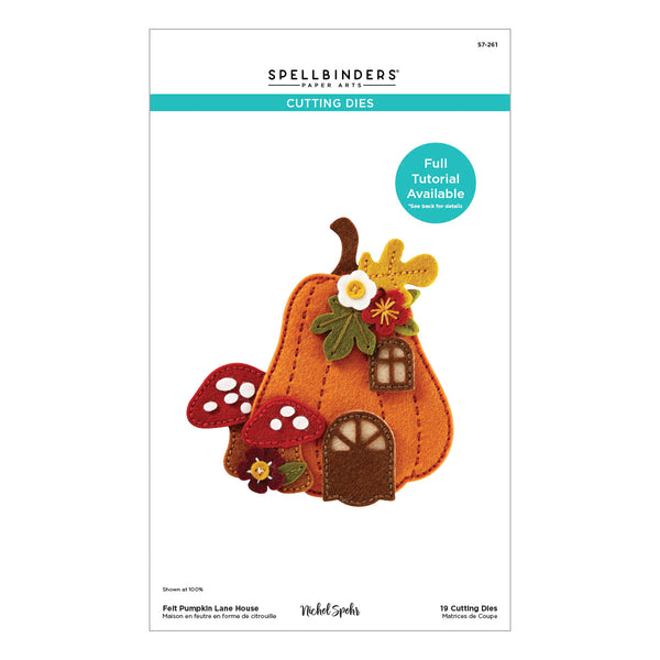 Felt Pumpkin Lane House Etched Dies from the Felt Stitch & Create Collection by Nichol Spohr
