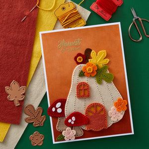 Felt Pumpkin Lane House Etched Dies from the Felt Stitch & Create Collection by Nichol Spohr