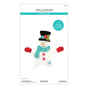 Felt Snowman Star Etched Dies from the Felt Stitch & Create Collection by Nichol Spohr