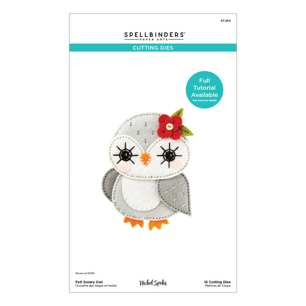 Felt Snowy Owl Etched Dies from the Felt Stitch & Create Collection by Nichol Spohr