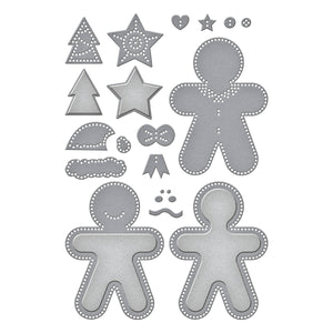 Felt Gingerbread Boy & Girl Etched Dies from the Felt Stitch & Create Collection by Nichol Spohr