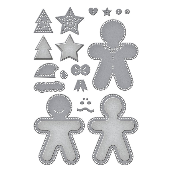Felt Gingerbread Boy & Girl Etched Dies from the Felt Stitch & Create Collection by Nichol Spohr