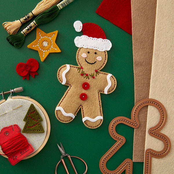 Felt Gingerbread Boy & Girl Etched Dies from the Felt Stitch & Create Collection by Nichol Spohr