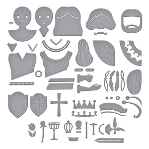 Reversible Royal Court Etched Dies by Jaycee Gaspar