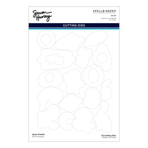 Space Friends Etched Dies for Coordinating Stamp Set By Simon Hurley