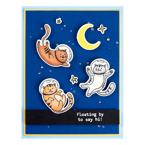 Space Friends Etched Dies for Coordinating Stamp Set By Simon Hurley