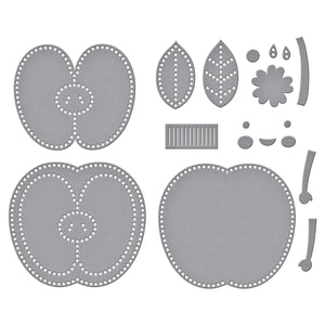 Felt Cheeky Apple Etched Dies by Nichol Spohr