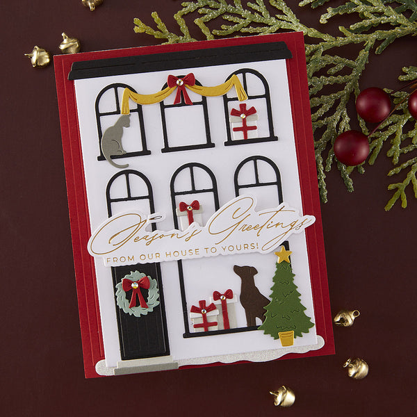 Christmas Cheer Sentiments Press + Foil Plate & Die Set by Yana Smakula