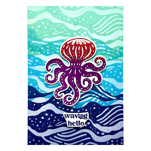 Under The Sea Etched Dies for Coordinating Stamp Set By Simon Hurley