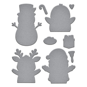 Christmas Hugs Etched Dies for Coordinating Stamp Set by Simon Hurley