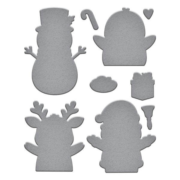 Christmas Hugs Etched Dies for Coordinating Stamp Set by Simon Hurley