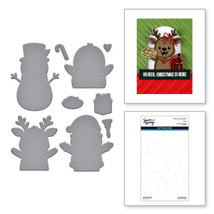 Christmas Hugs Etched Dies for Coordinating Stamp Set by Simon Hurley