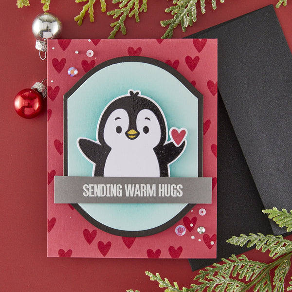 Christmas Hugs Etched Dies for Coordinating Stamp Set by Simon Hurley
