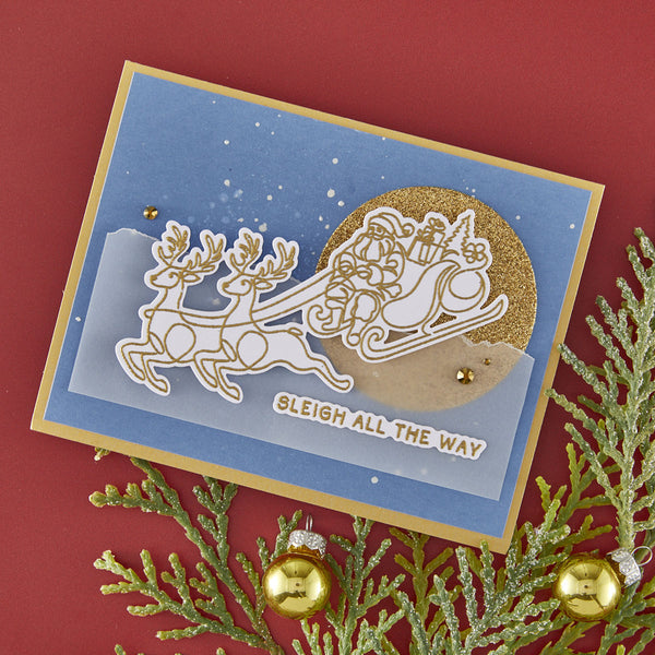 Ho Ho Ho Etched Dies for Coordinating Stamp Set by Simon Hurley