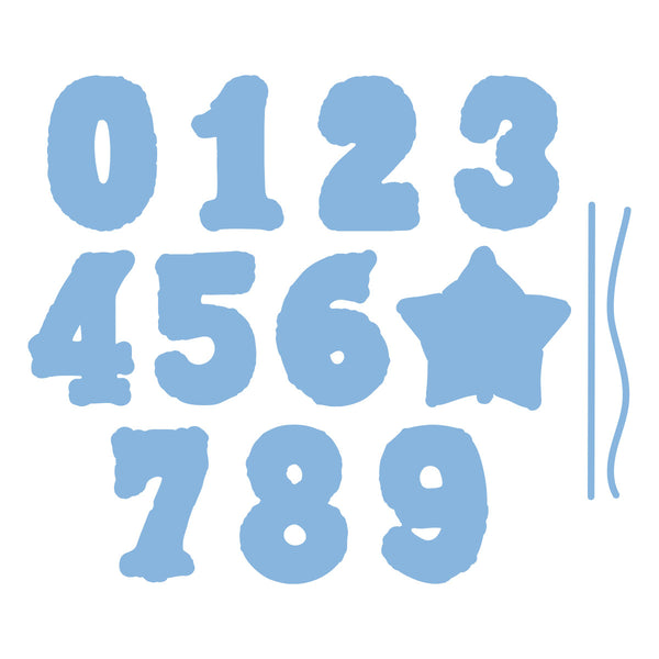 Number Balloons Etched Dies by Simon Hurley
