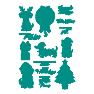 Christmas Pets Etched Dies for Coordinating Stamp Set by Simon Hurley
