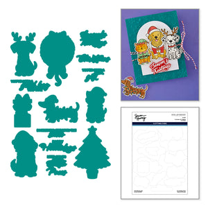 Christmas Pets Etched Dies for Coordinating Stamp Set by Simon Hurley