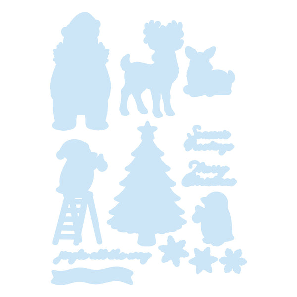 Polar Friends Etched Dies for Coordinating Stamp Set by Simon Hurley