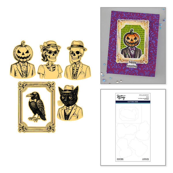 Framed Frights Etched Dies for Coordinating Stamp Set by Simon Hurley