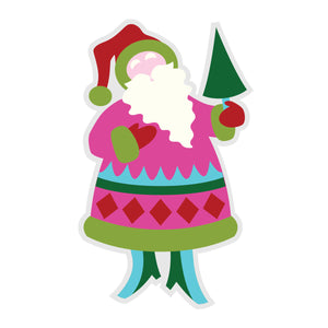 Festive Santa Etched Dies by Lolli & Grace