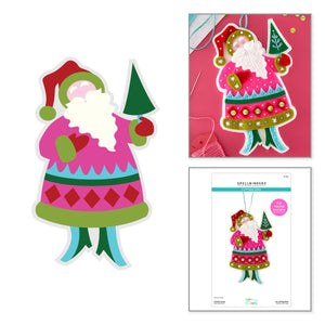 Festive Santa Etched Dies by Lolli & Grace