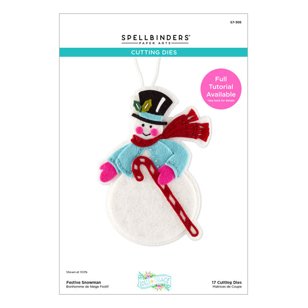 Festive Snowman Etched Dies by Lolli & Grace