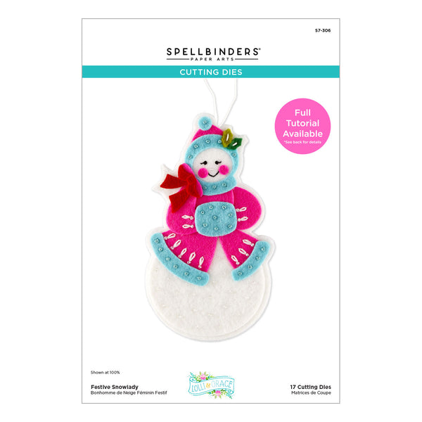 Festive Snowlady Etched Dies by Lolli & Grace