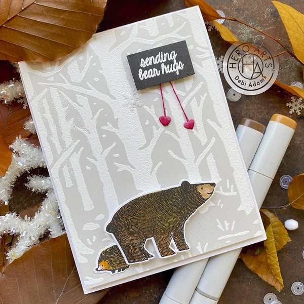 Hero Arts Woodland Forest Stencil