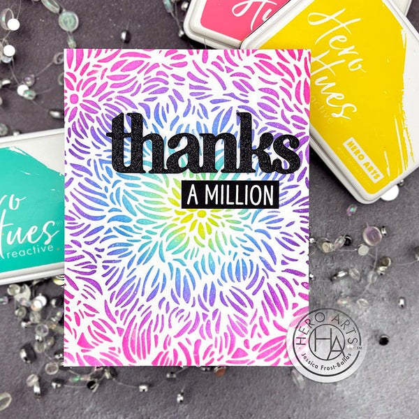 Hero Arts Petal Burst Stencil