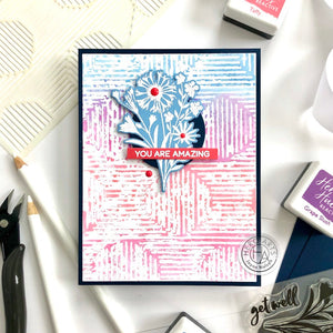 Hero Arts Stripey Dot Stencil