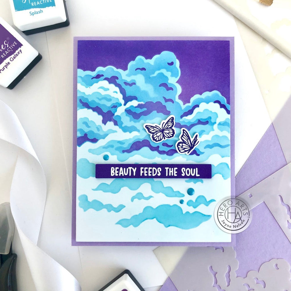 Hero Arts Color Layering Clouds Stencils