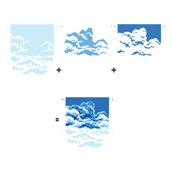 Hero Arts Color Layering Clouds Stencils