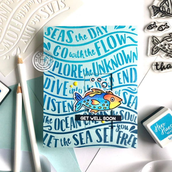 Hero Arts Hello Fishes Stamps & Dies Bundle