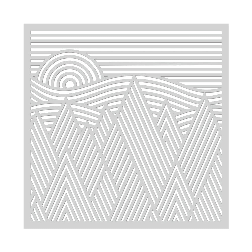 Hero Arts Graphic Mountains Stencil