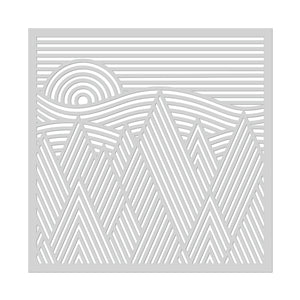 Hero Arts Graphic Mountains Stencil
