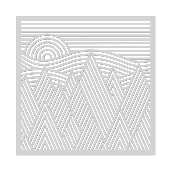 Hero Arts Graphic Mountains Stencil