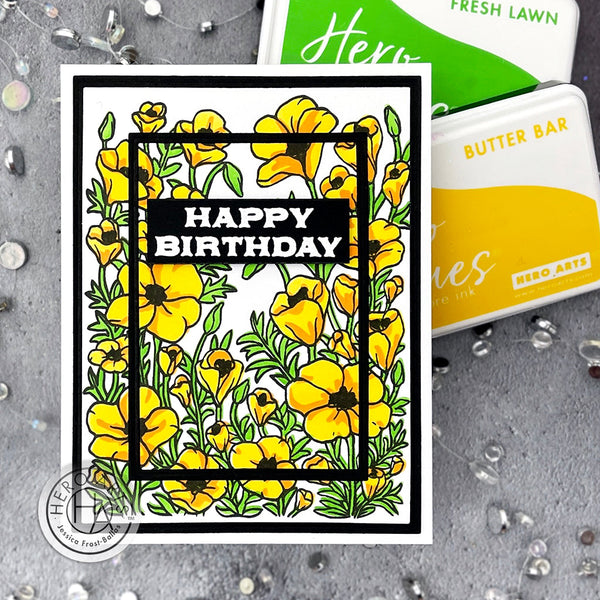 Hero Arts Golden Poppies Clear Stamps